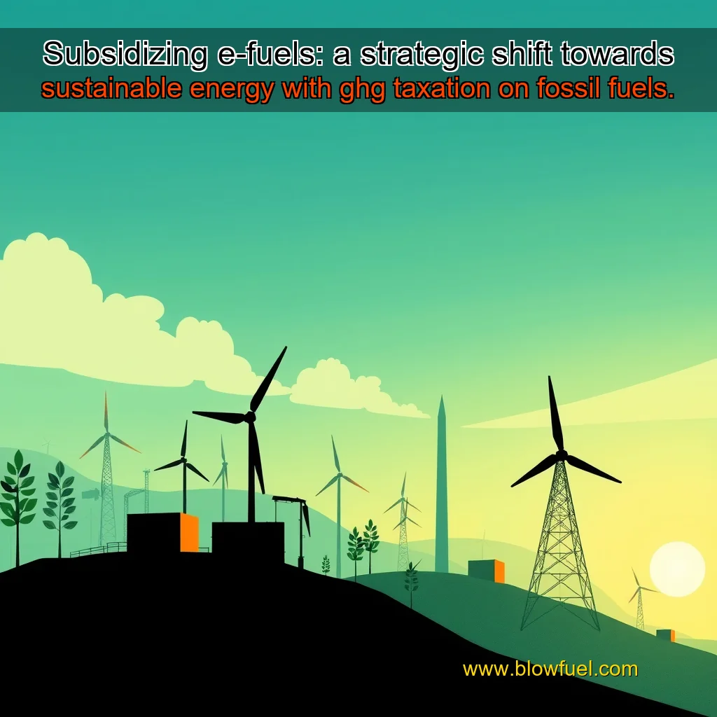 You are currently viewing Subsidizing e-fuels: a strategic shift towards sustainable energy with ghg taxation on fossil fuels.